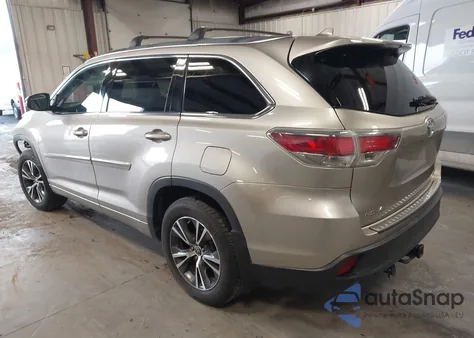 2016 Toyota Highlander Xle V6 from USA, damaged, VIN 5TDJKRFH8GS506621